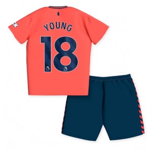 Lacne Dětský Futbalové dres Everton Ashley Young #18 2023-24 Krátky Rukáv - Preč (+ trenírky)